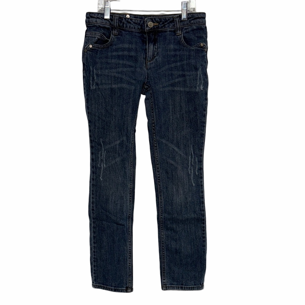 Greendog Girls 12 Blue Denim Jeans Straight Leg Pocket Embellished
